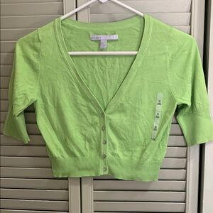 Old Navy Green Button Down Crop Top NWT